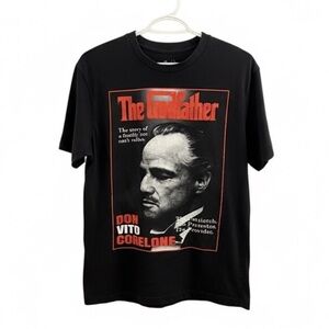 The Godfather Black Graphic T-Shirt with Red Accents Paramount Pictures Licensed